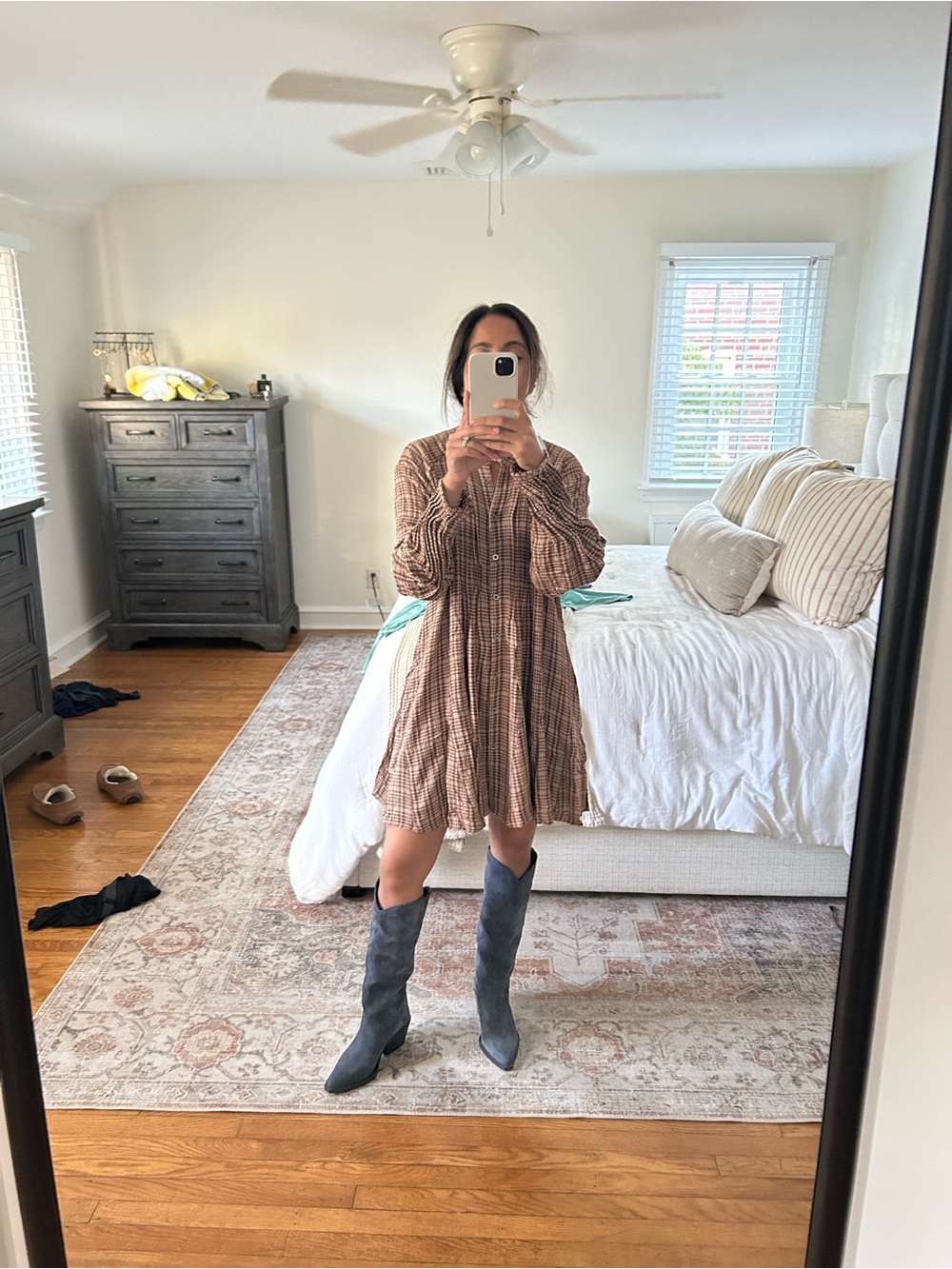 Zara - genuine suede navy cowboy boots